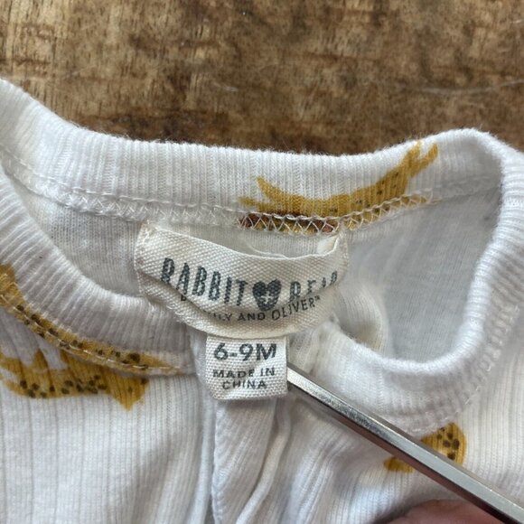 Emily & Oliver Rabbit + Bear Organic Cotton Infant Green Sleeper 6-9 Jungle Lion - Picture 7 of 8